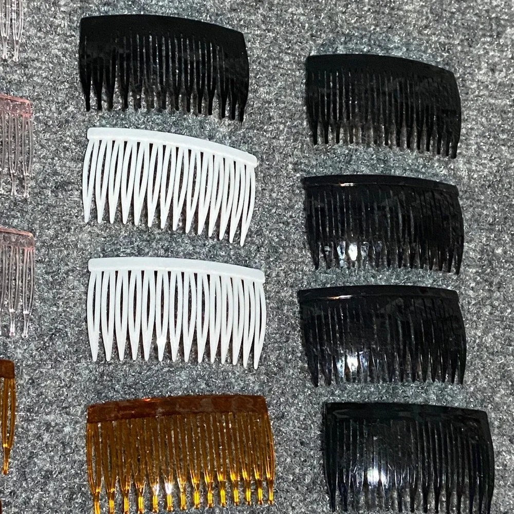 Scunci Goody Plastic Hair Side Combs Lot of 21 Assorted Colors 80s 90s Updo Tool